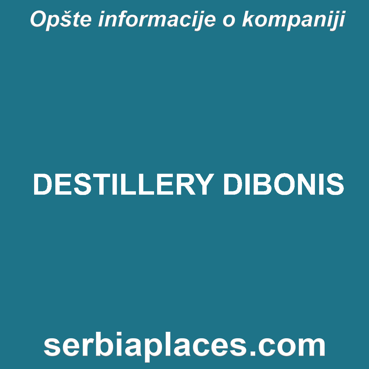 DESTILLERY DIBONIS