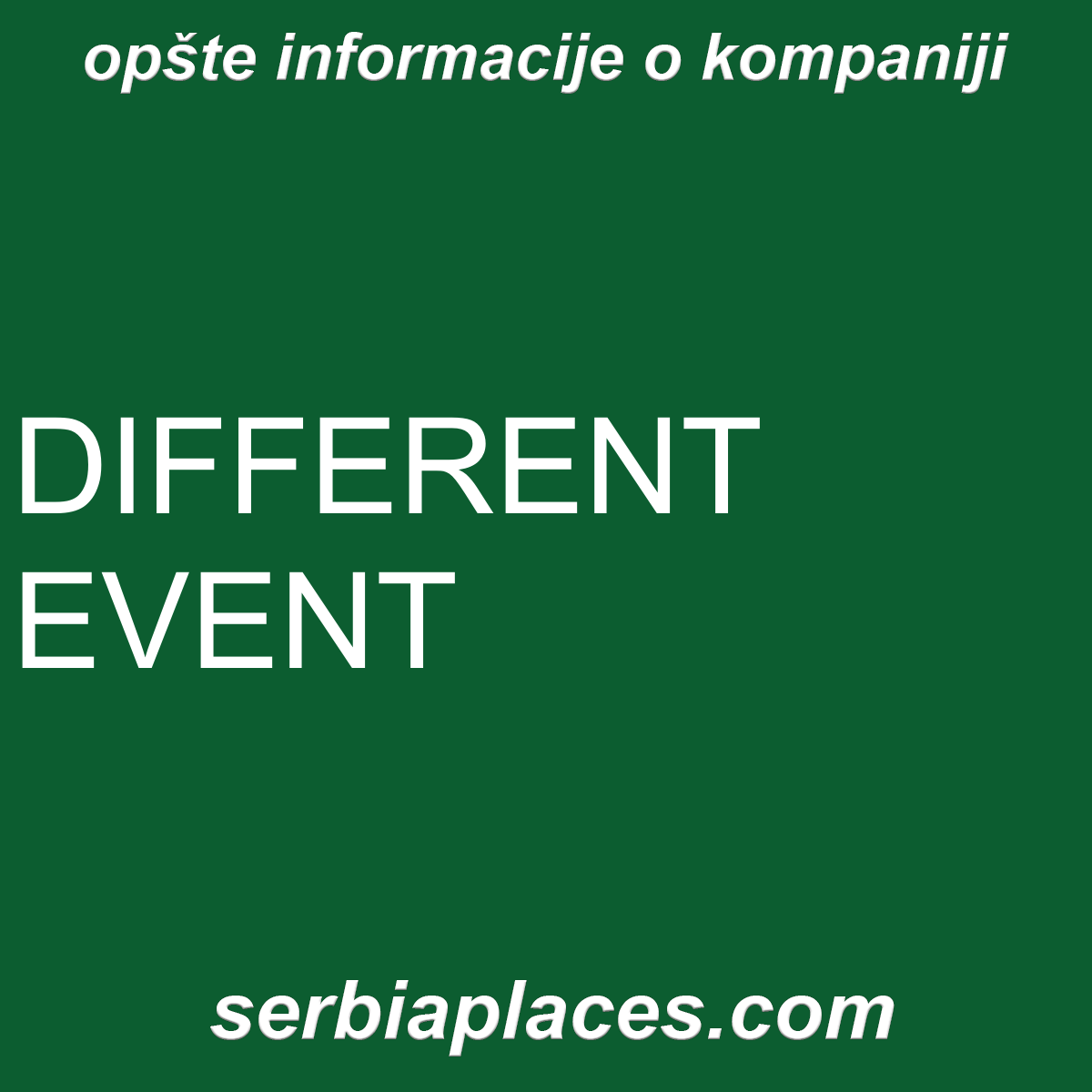 DIFFERENT EVENT