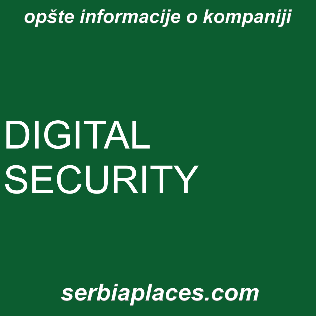 DIGITAL SECURITY