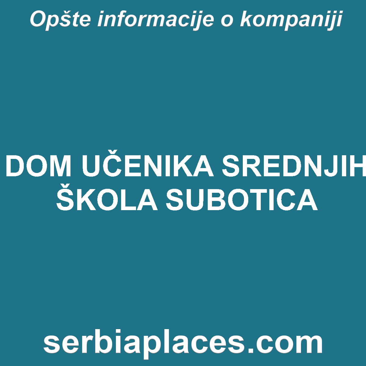 DOM UČENIKA SREDNJIH ŠKOLA SUBOTICA
