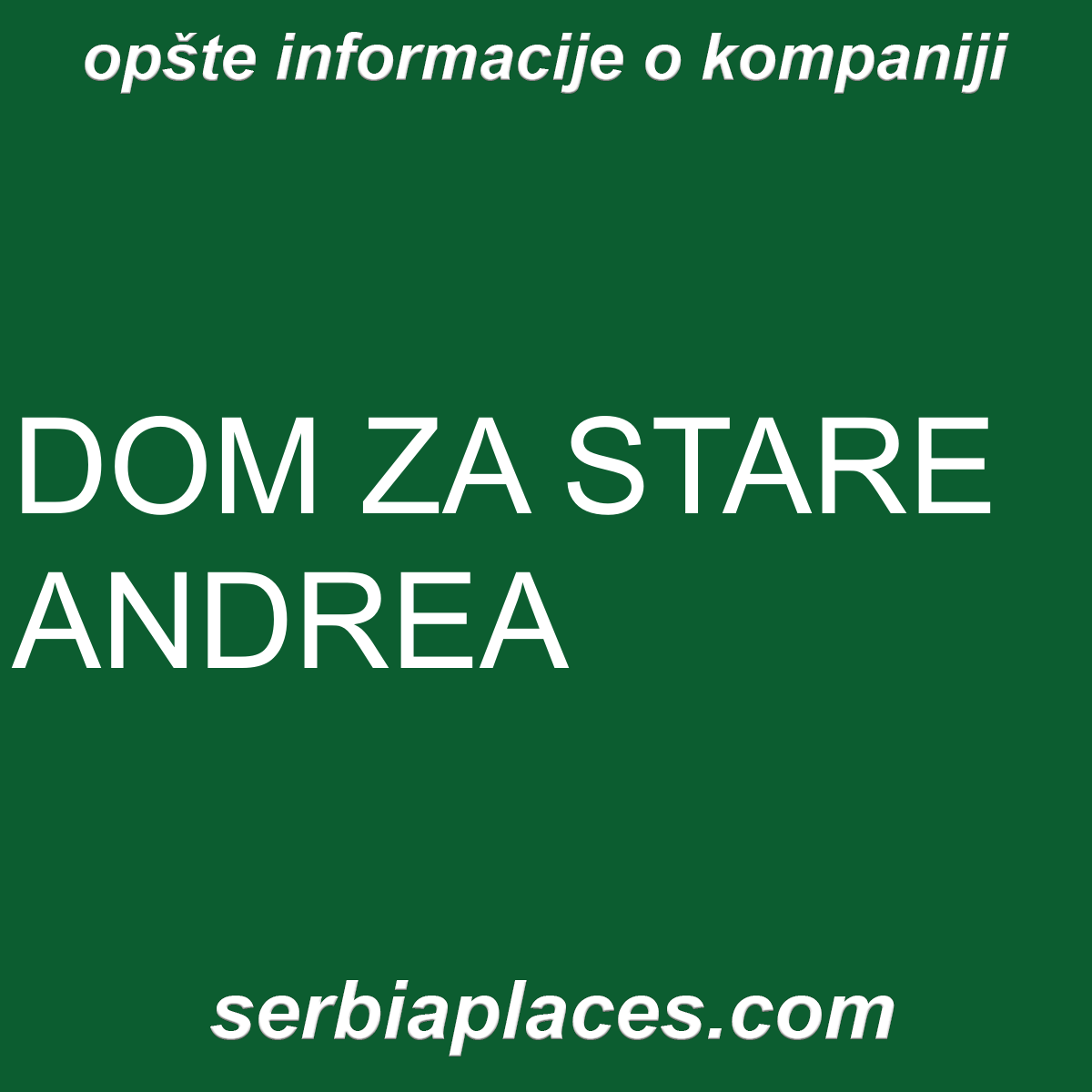 DOM ZA STARE ANDREA