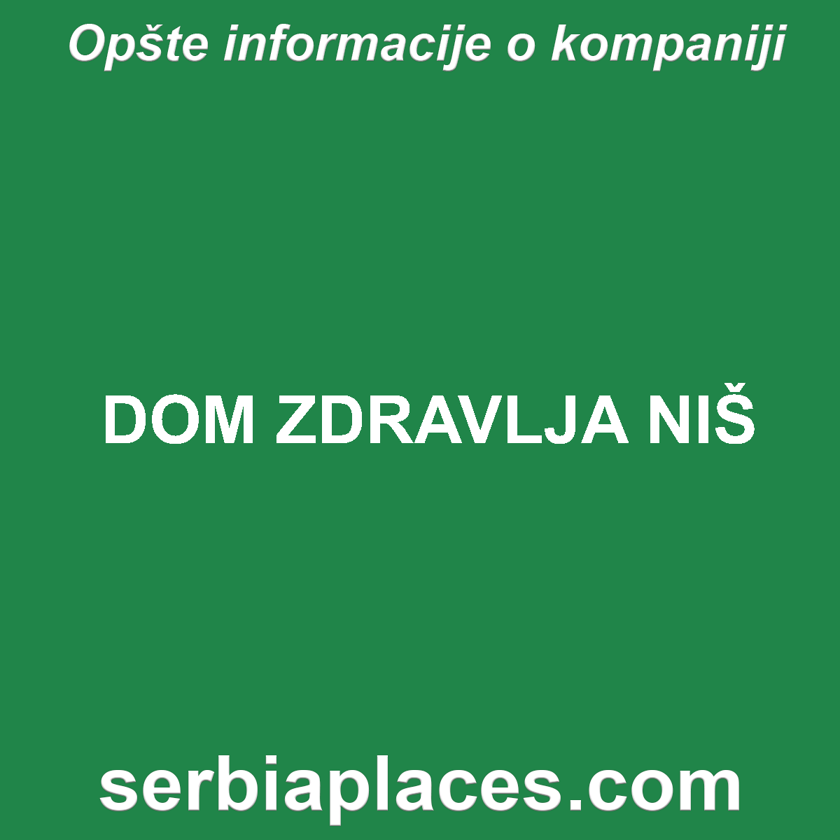 DOM ZDRAVLJA NIŠ