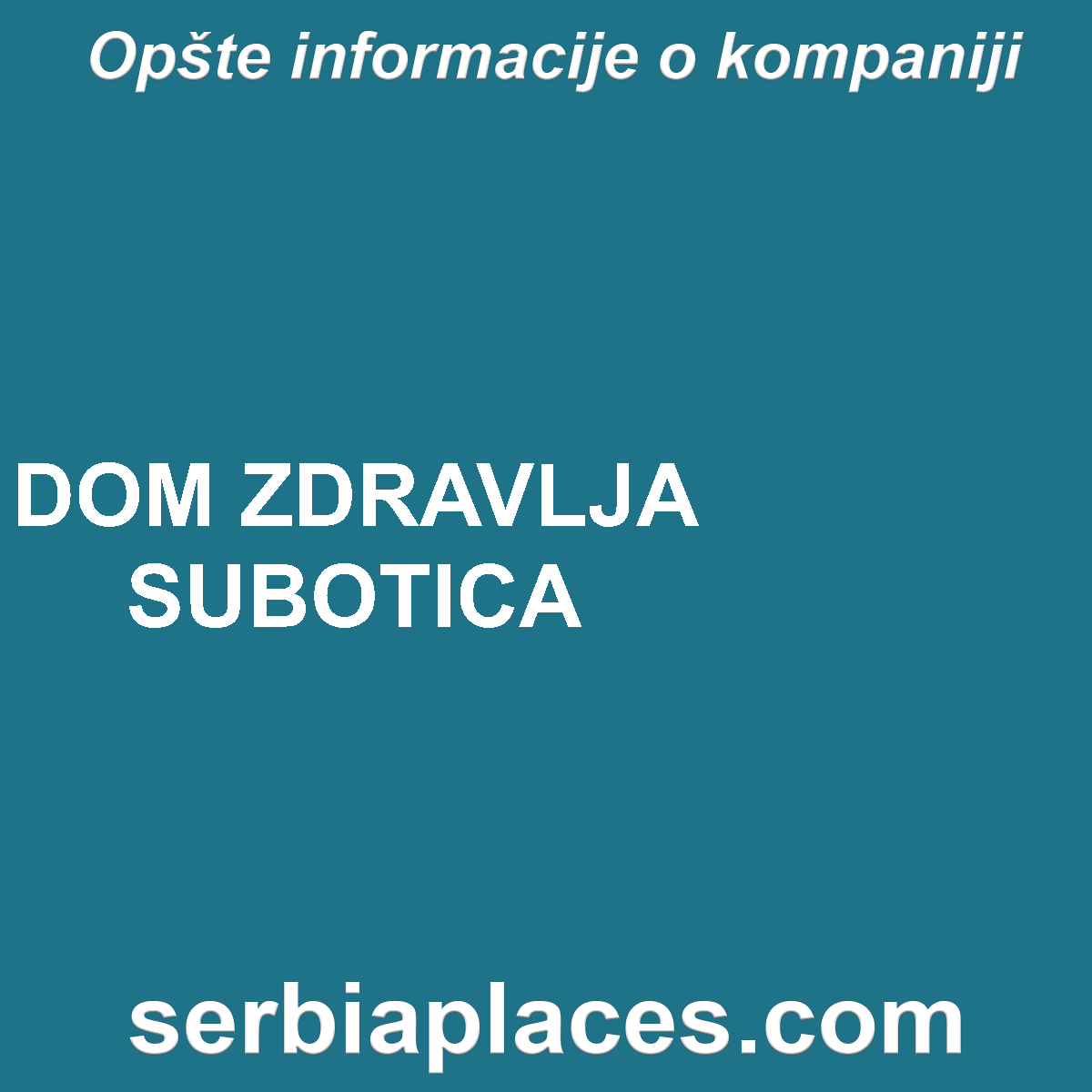 DOM ZDRAVLJA SUBOTICA