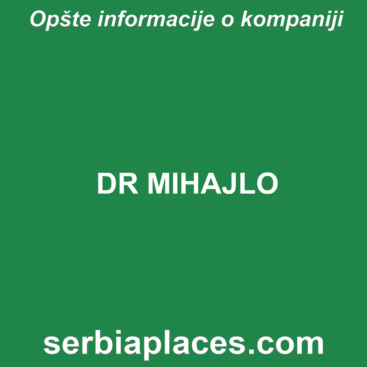 DR MIHAJLO