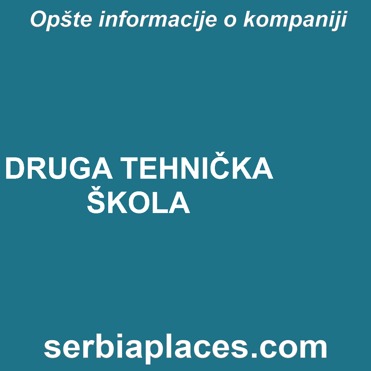 DRUGA TEHNIČKA ŠKOLA