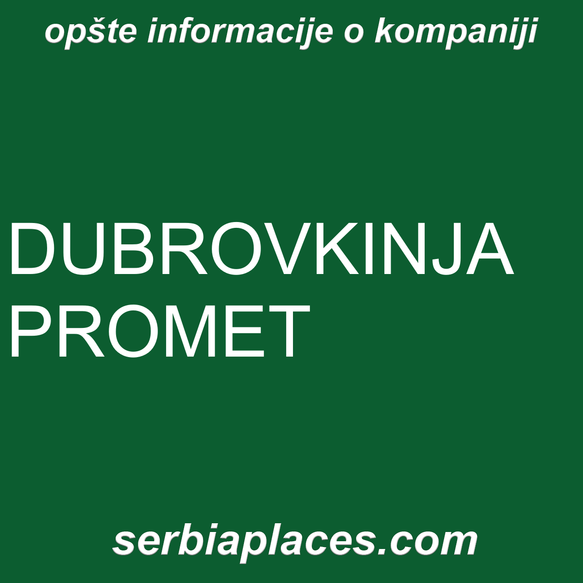 DUBROVKINJA PROMET