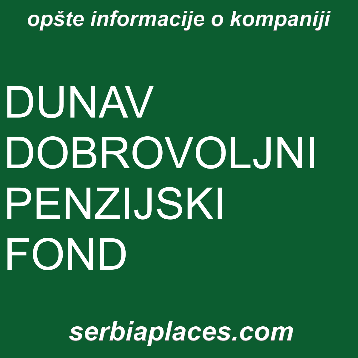 DUNAV DOBROVOLJNI PENZIJSKI FOND