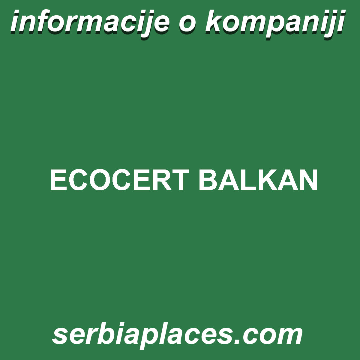 ECOCERT BALKAN