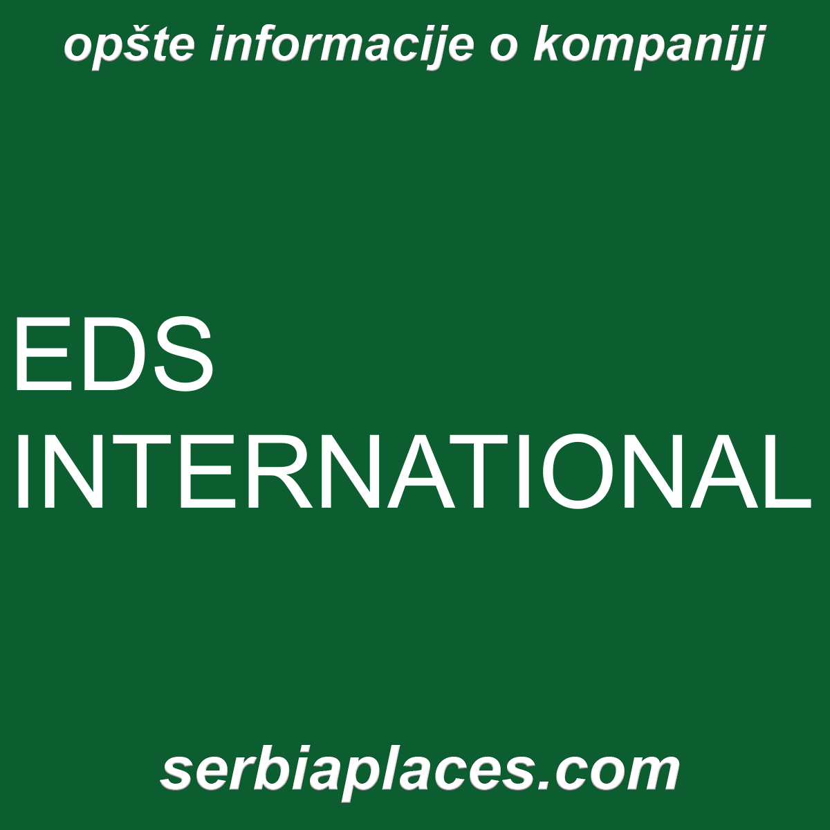 EDS INTERNATIONAL