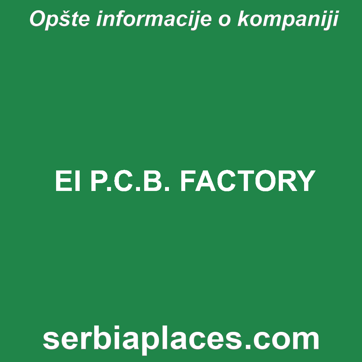 EI P.C.B. FACTORY