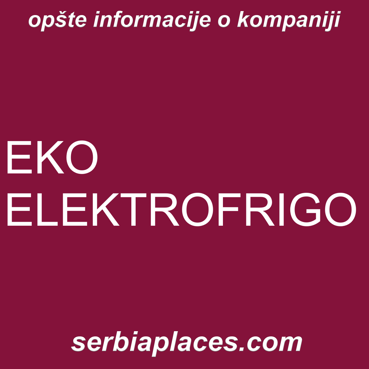 EKO ELEKTROFRIGO