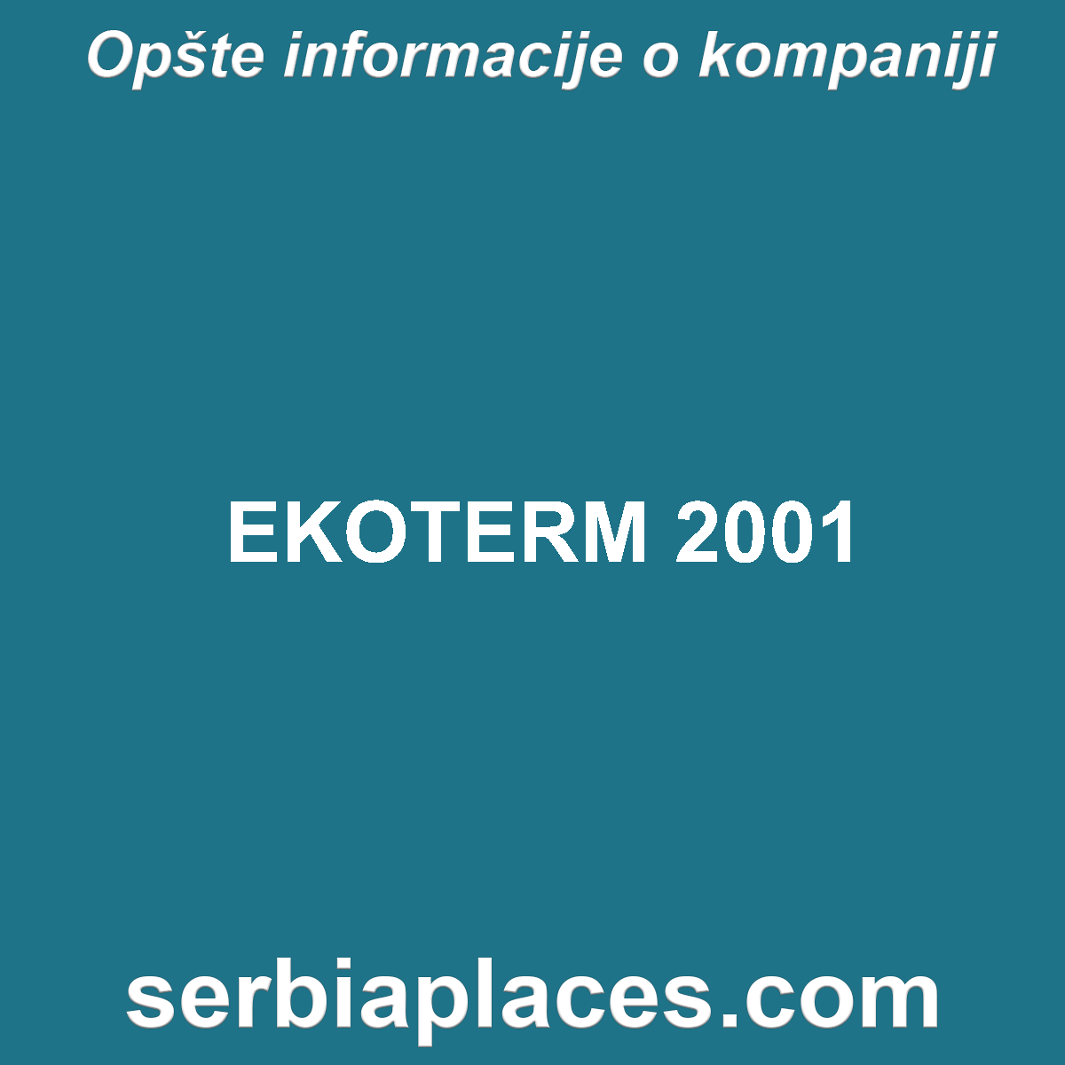EKOTERM 2001