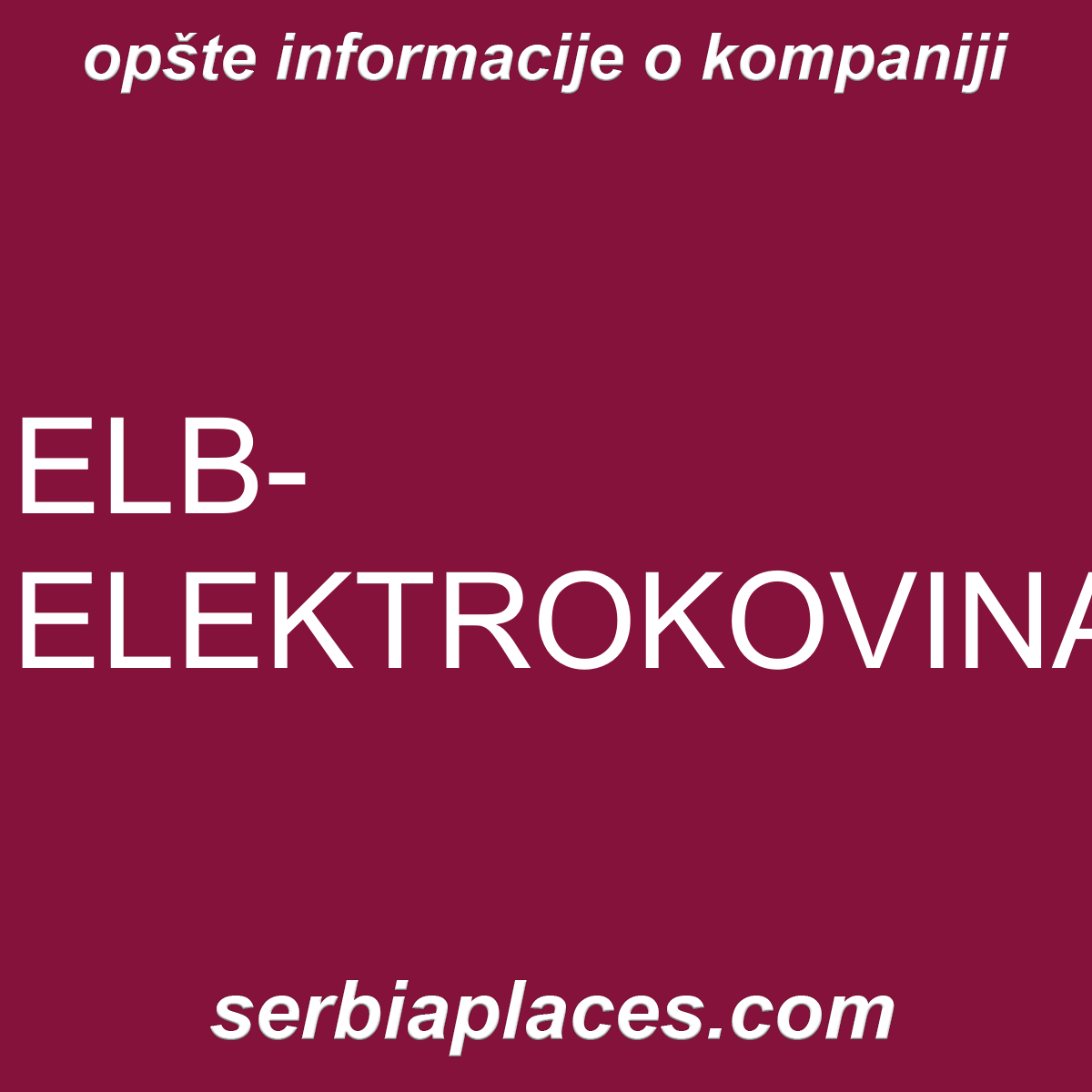 ELB-ELEKTROKOVINA