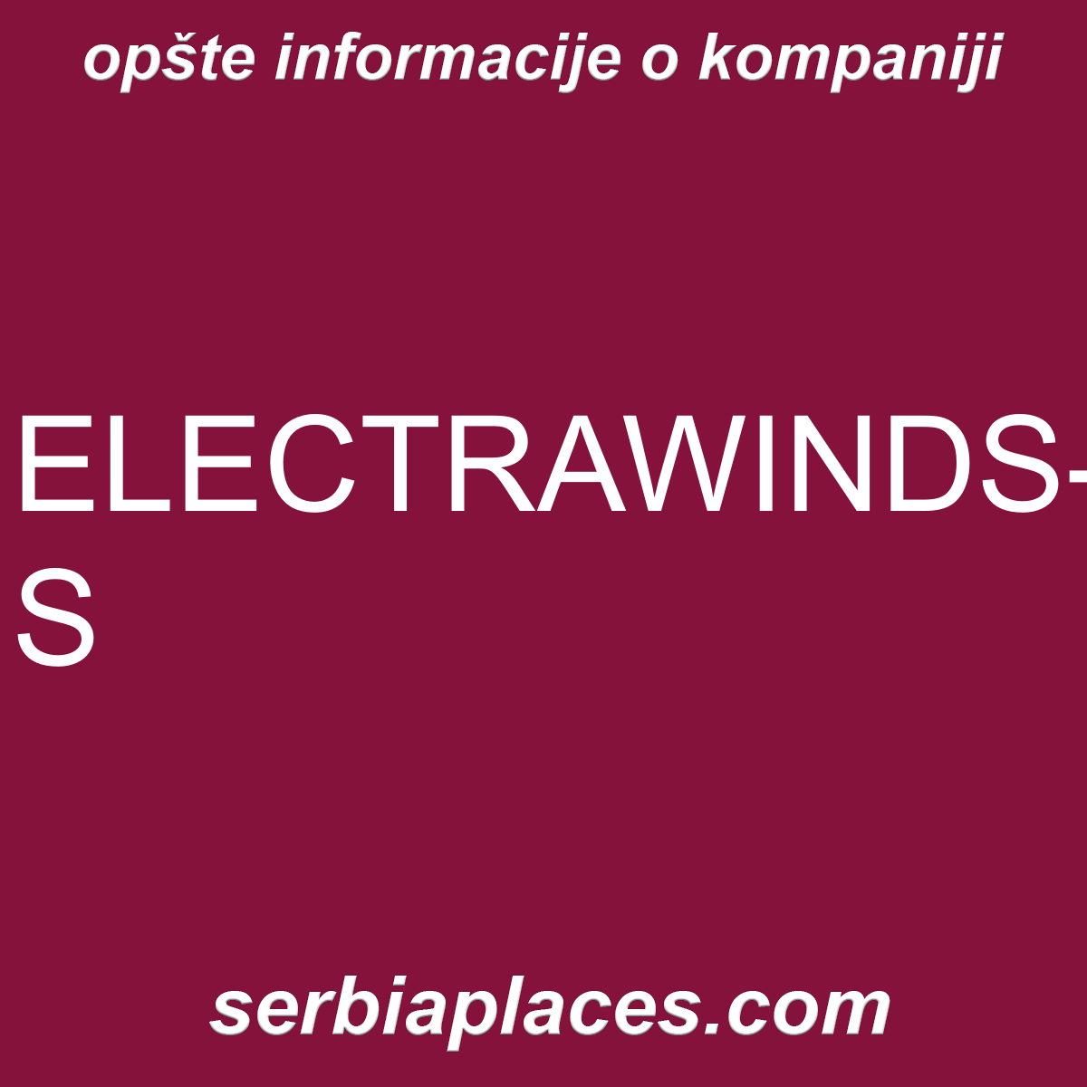 ELECTRAWINDS-S