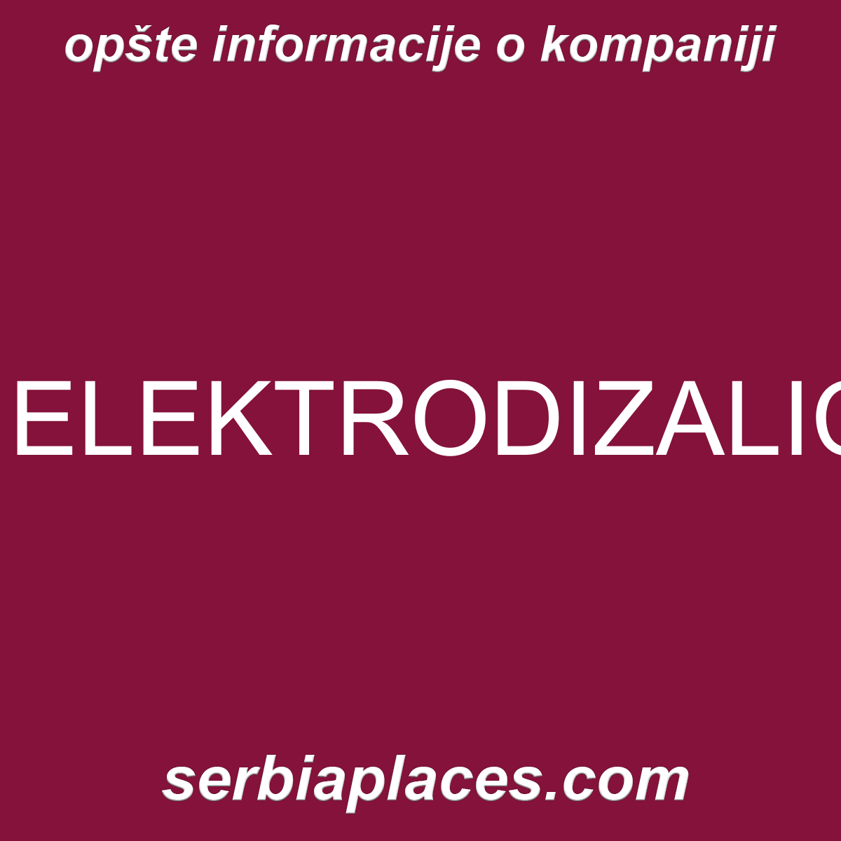 ELEKTRODIZALICA