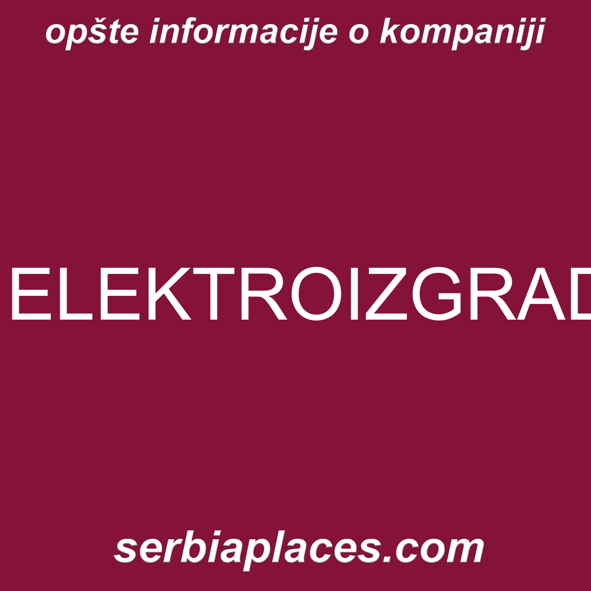 ELEKTROIZGRADNJA