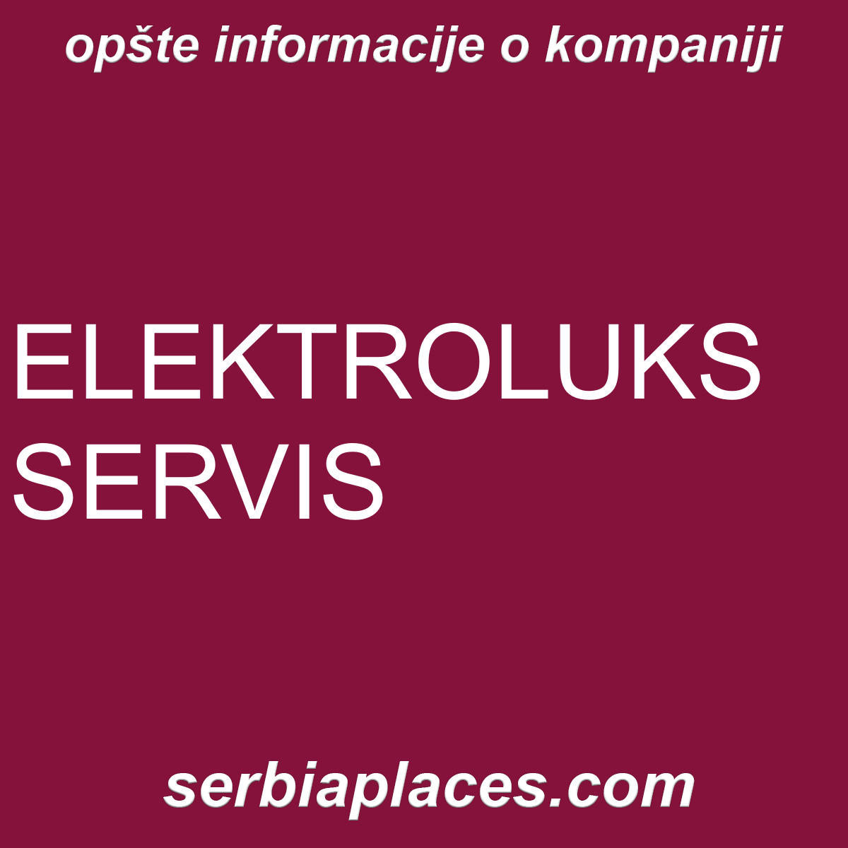 ELEKTROLUKS SERVIS