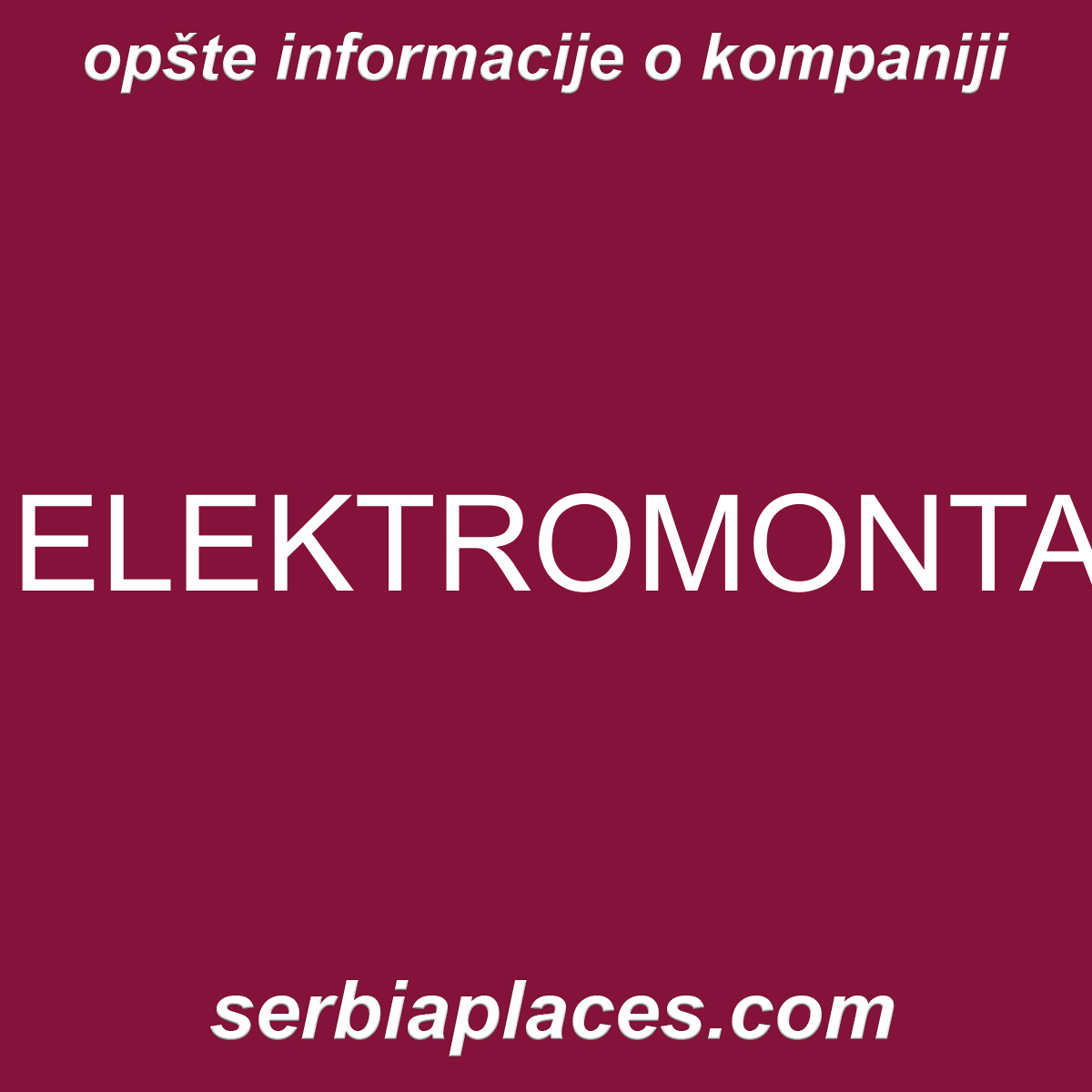 ELEKTROMONTAŽA