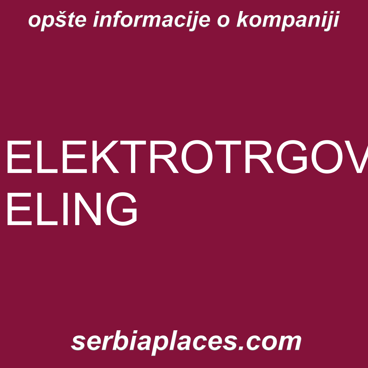 ELEKTROTRGOVINA ELING