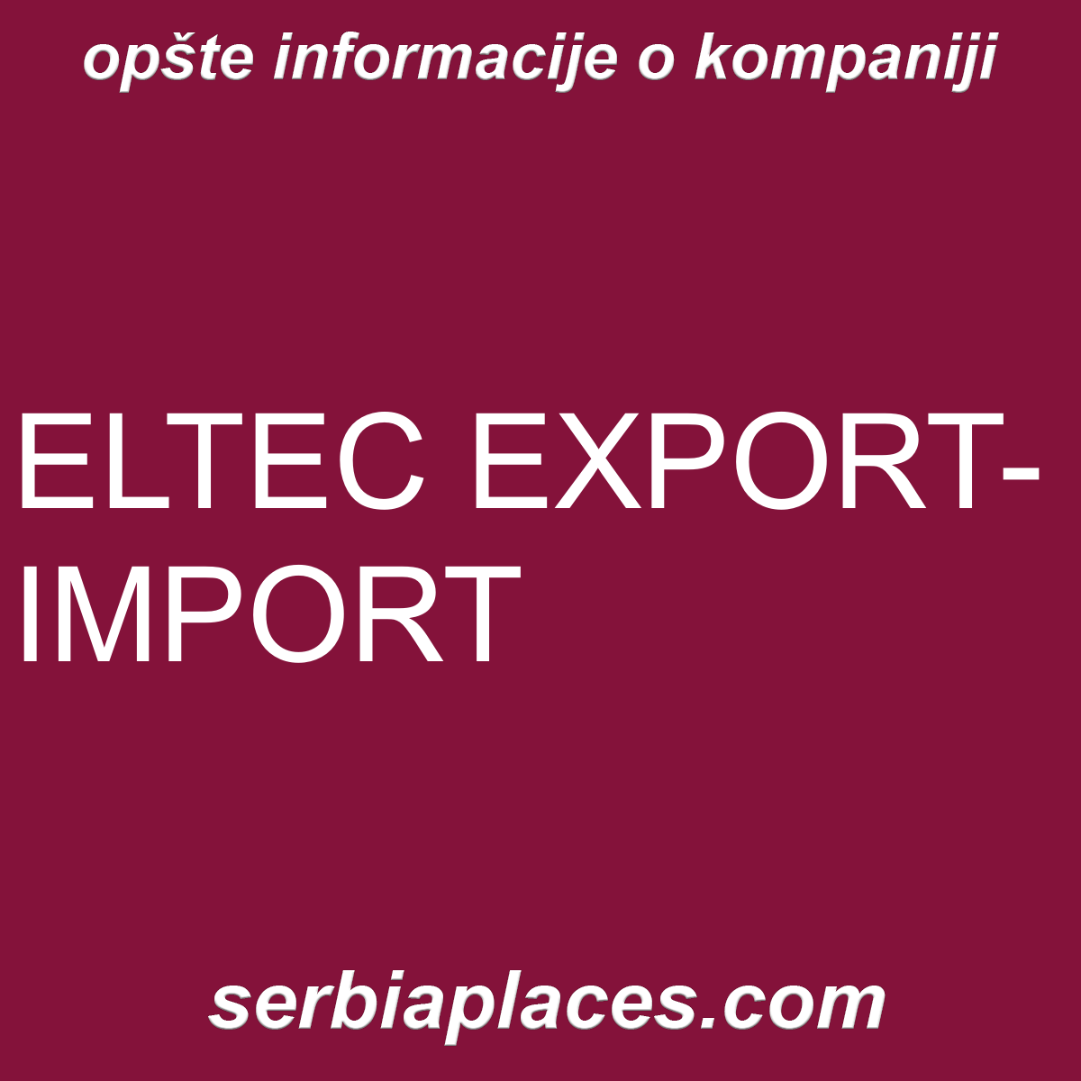 ELTEC EXPORT-IMPORT