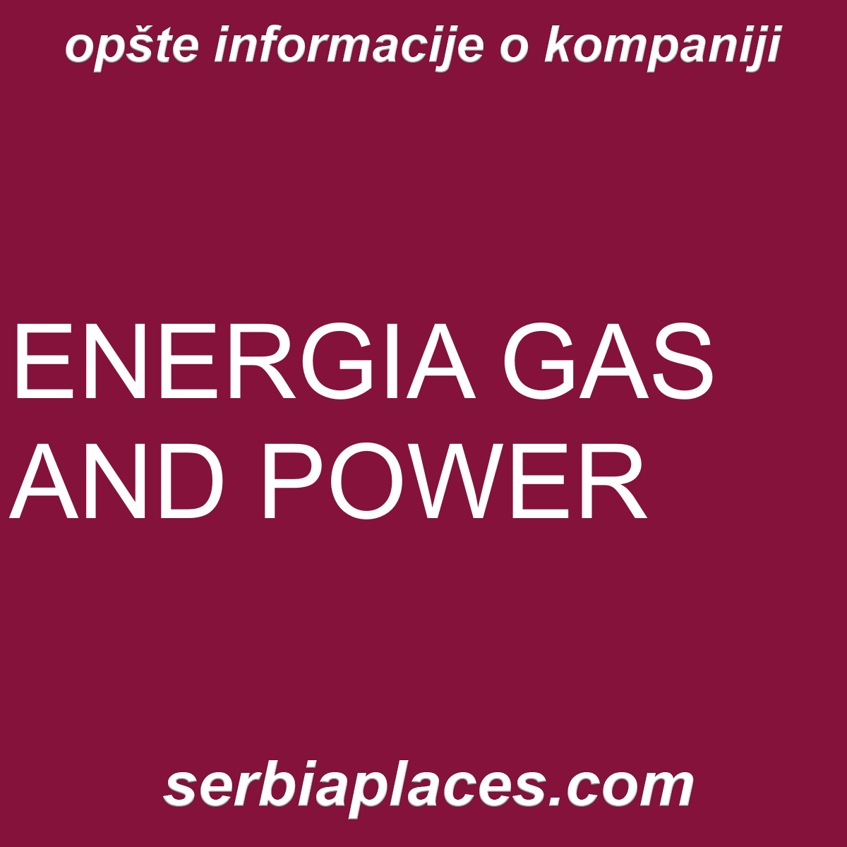 ENERGIA GAS AND POWER
