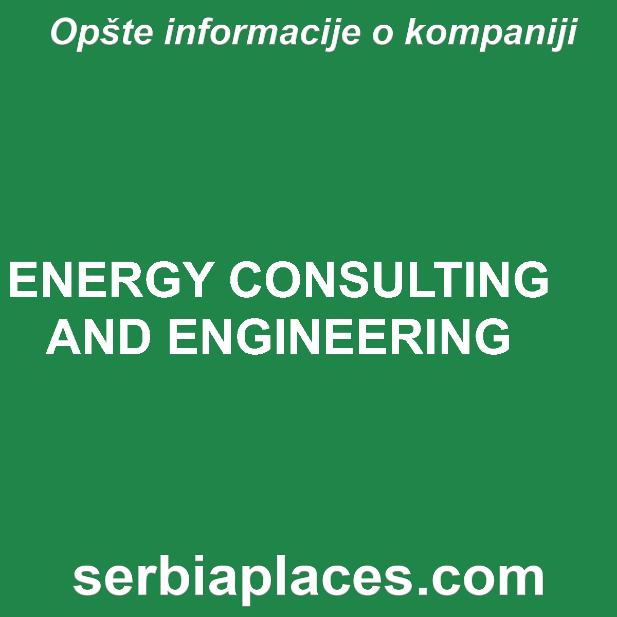 ENERGY CONSULTING AND ENGINEERING