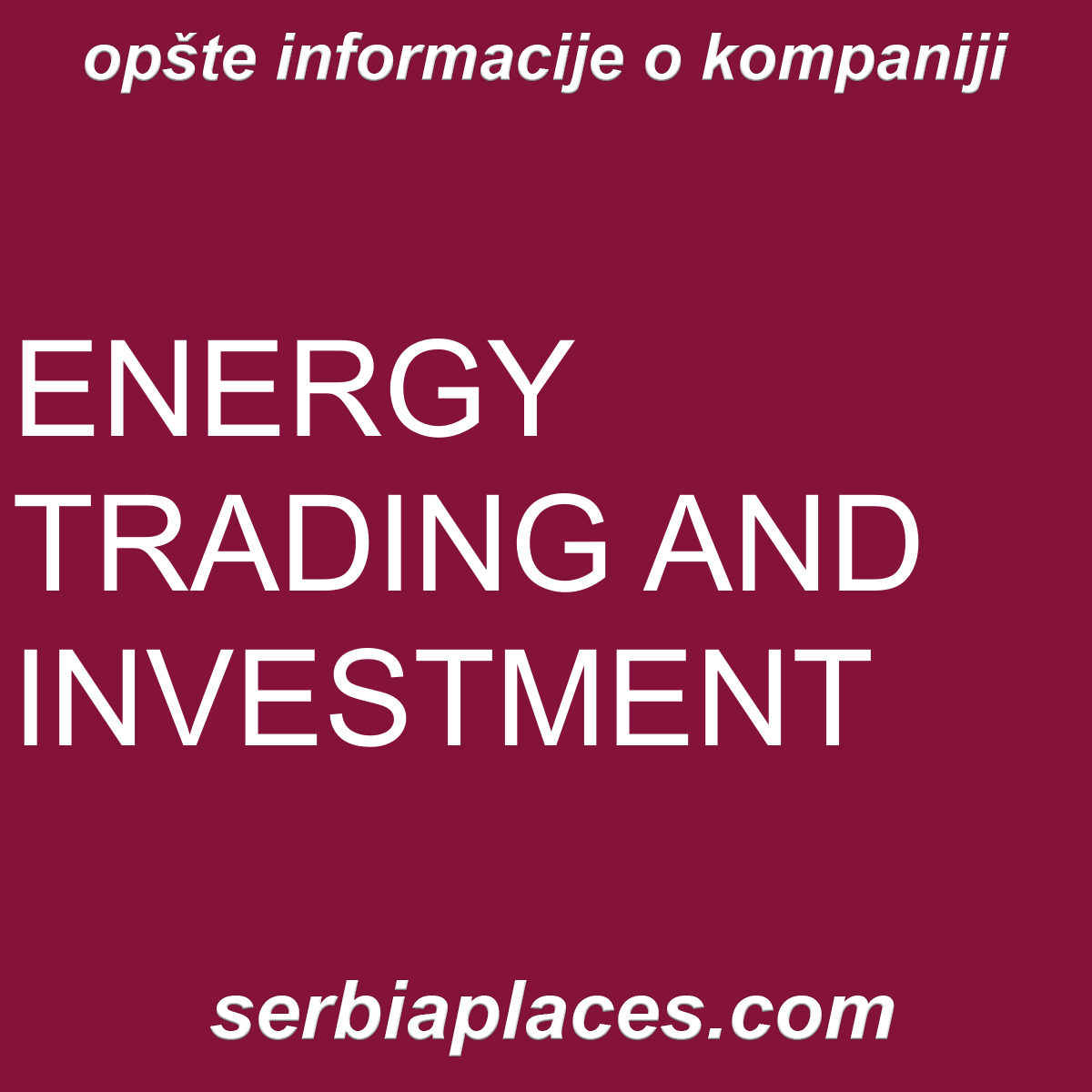 ENERGY TRADING AND INVESTMENT