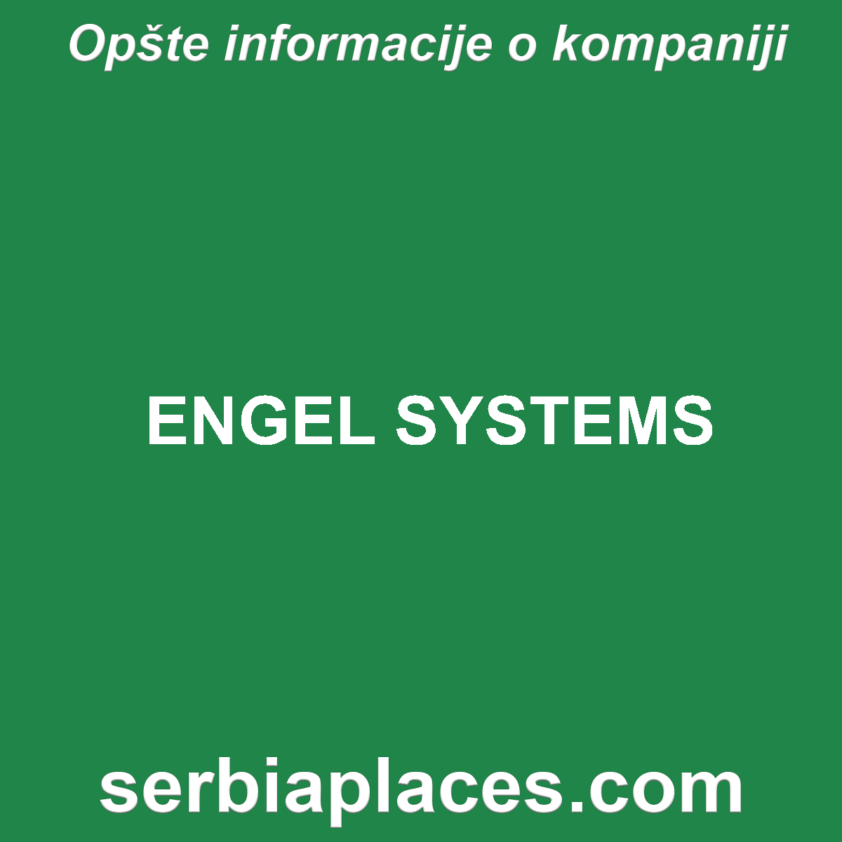 ENGEL SYSTEMS