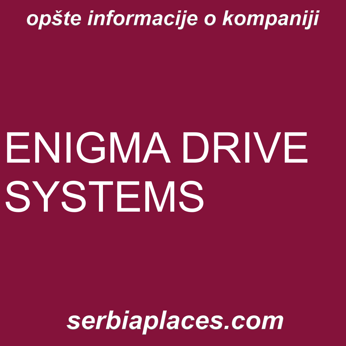 ENIGMA DRIVE SYSTEMS