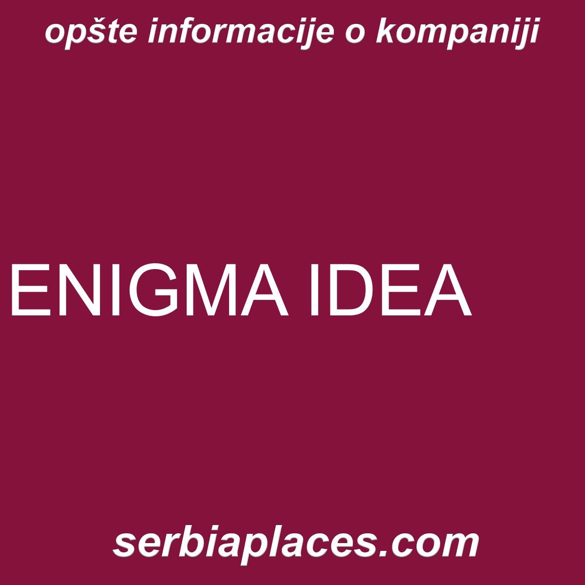 ENIGMA IDEA