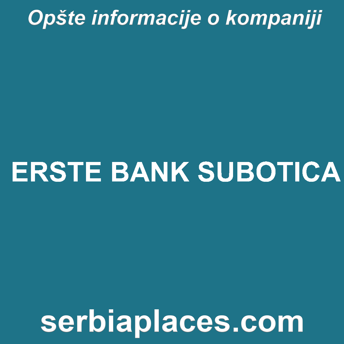 ERSTE BANK SUBOTICA