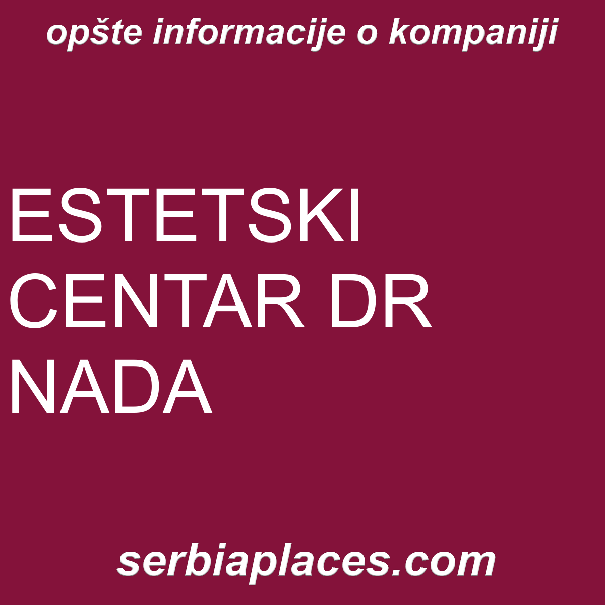 ESTETSKI CENTAR DR NADA