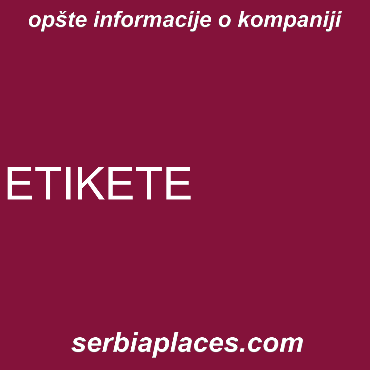 ETIKETE