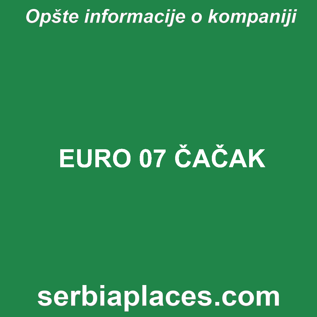 EURO 07 ČAČAK