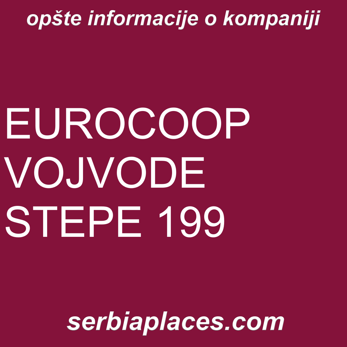 EUROCOOP VOJVODE STEPE 199