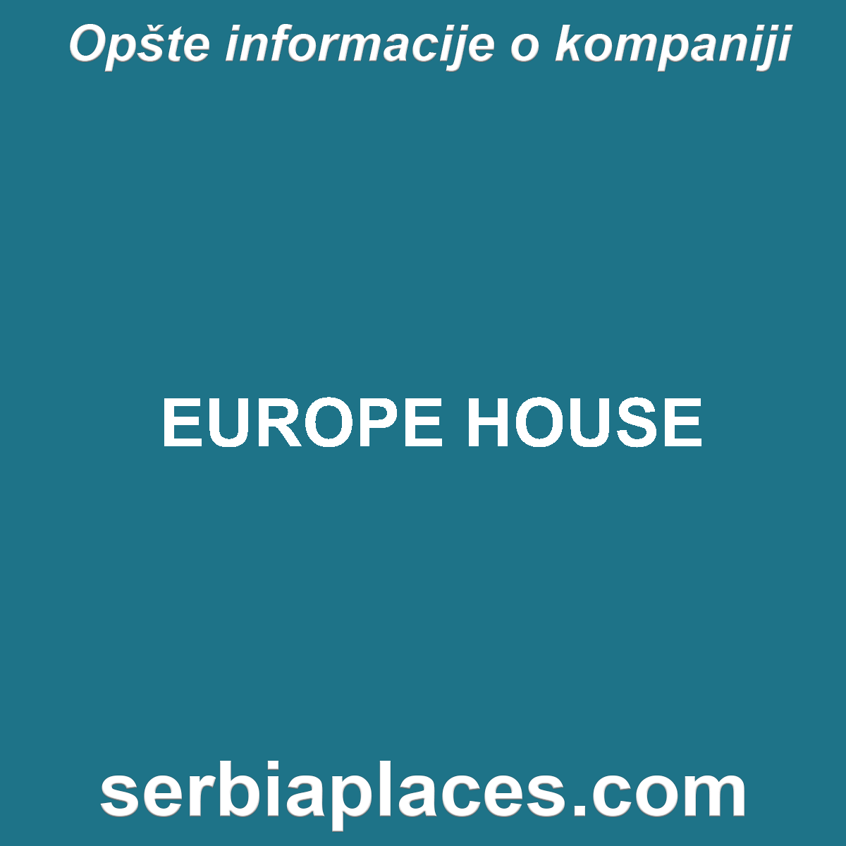 EUROPE HOUSE