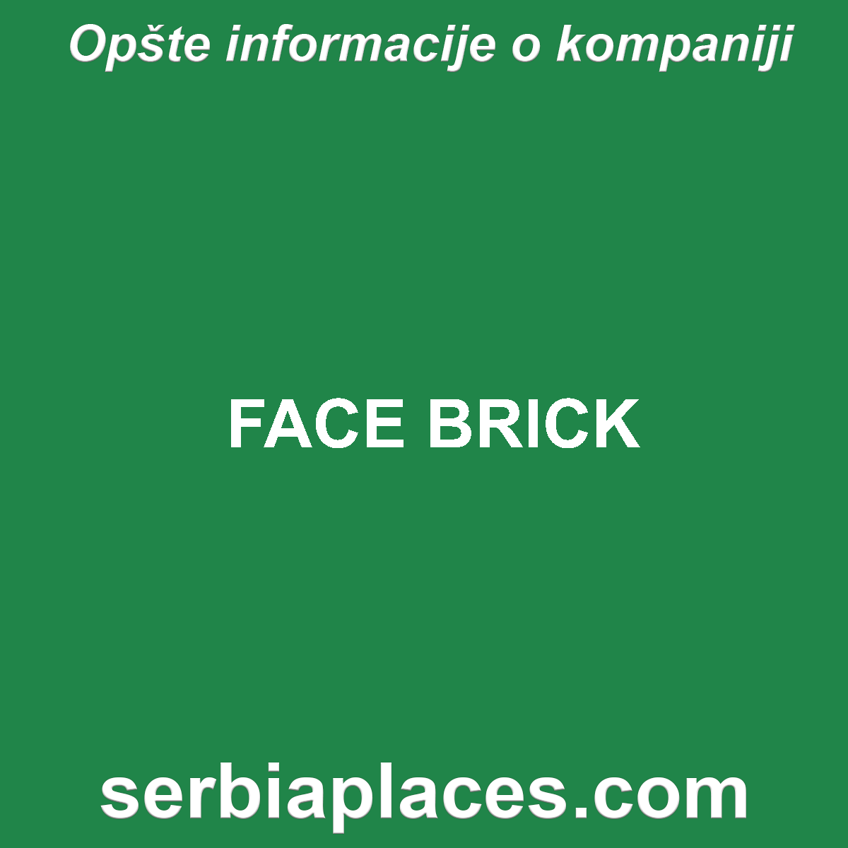 FACE BRICK