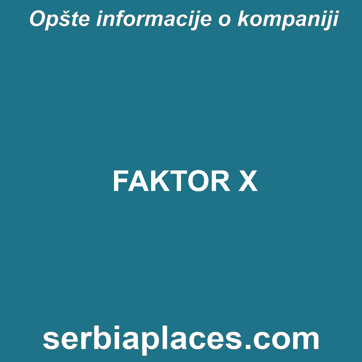 FAKTOR X