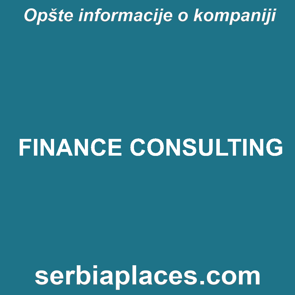 FINANCE CONSULTING