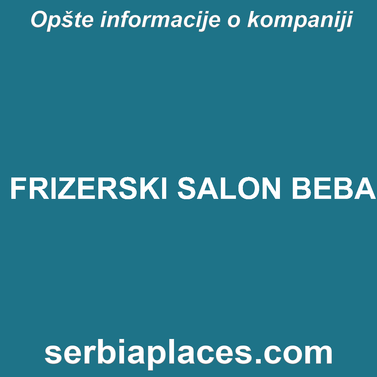 FRIZERSKI SALON BEBA