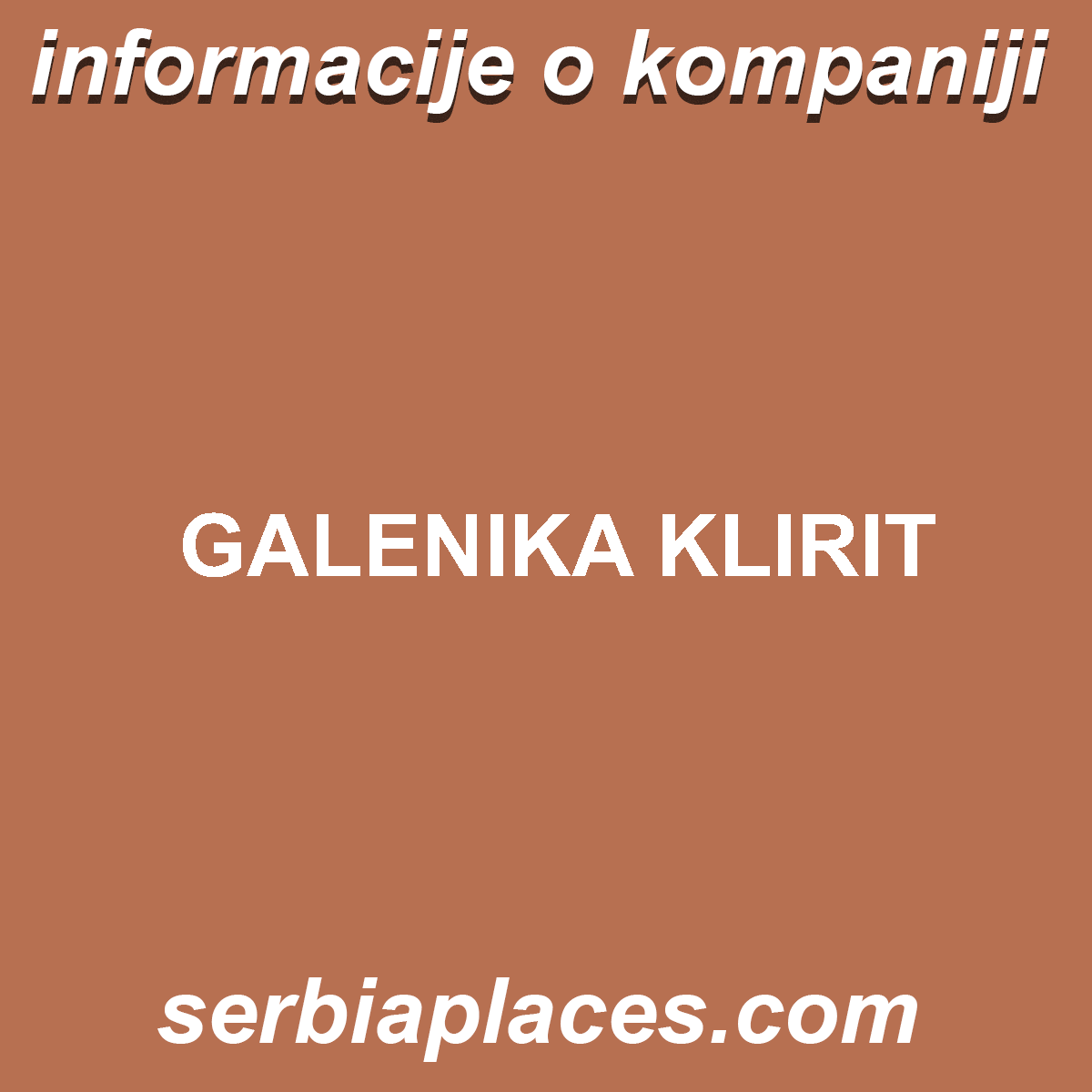 GALENIKA KLIRIT
