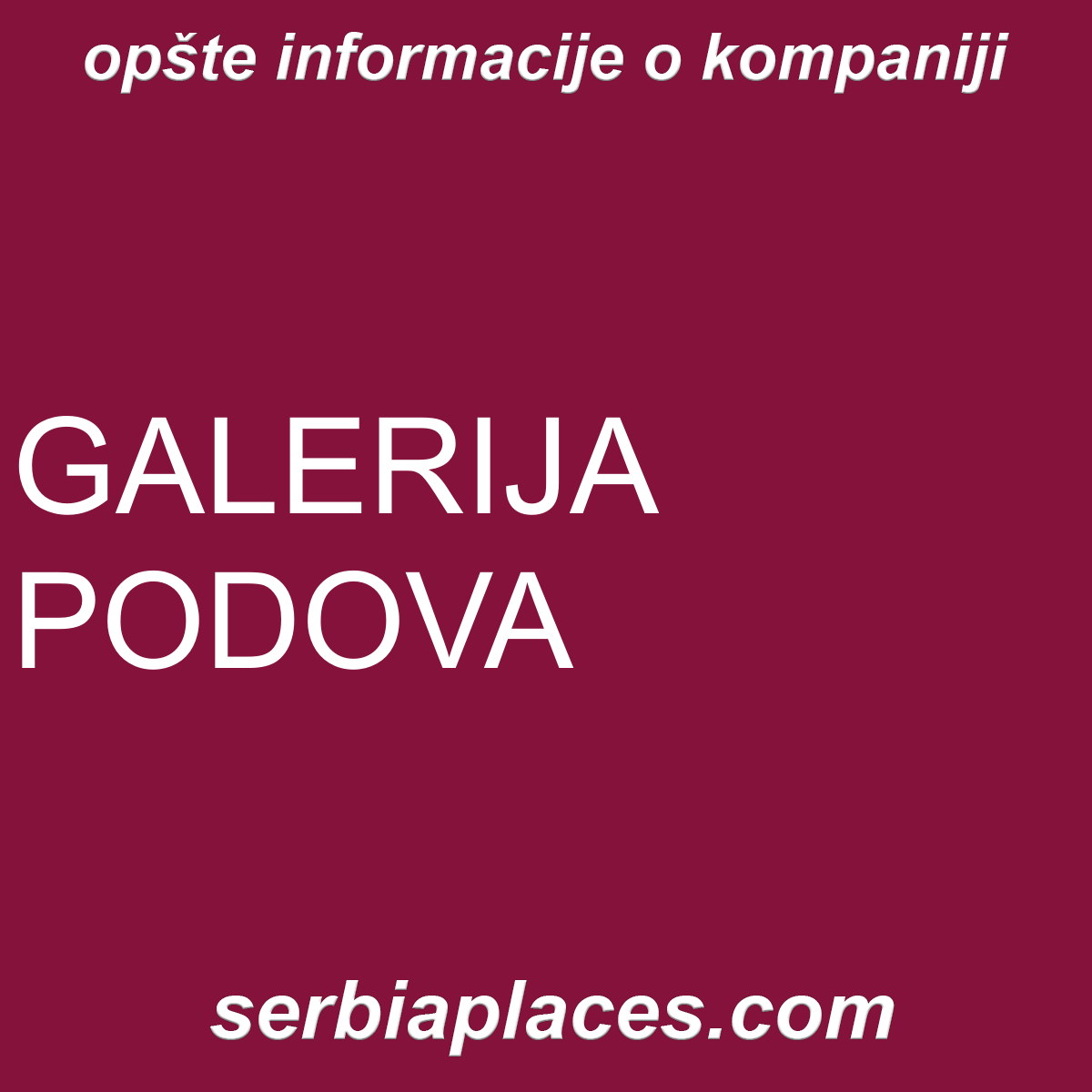 GALERIJA PODOVA