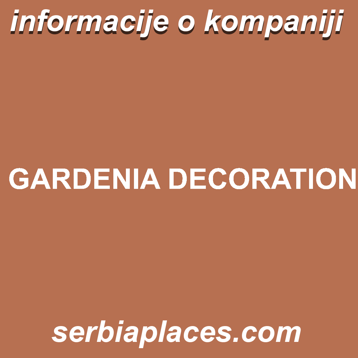 GARDENIA DECORATION