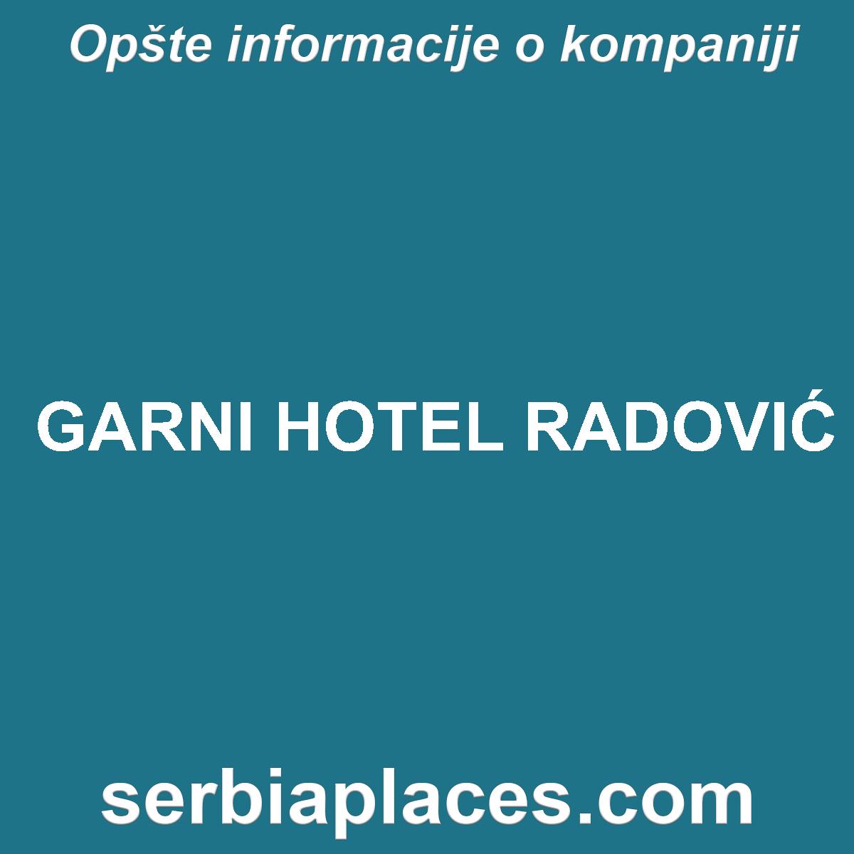 GARNI HOTEL RADOVIĆ