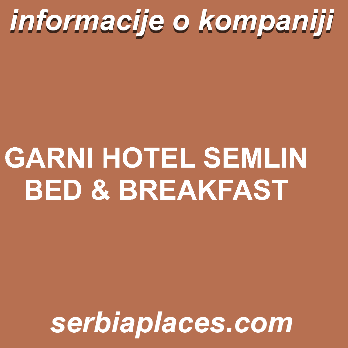 GARNI HOTEL SEMLIN BED & BREAKFAST