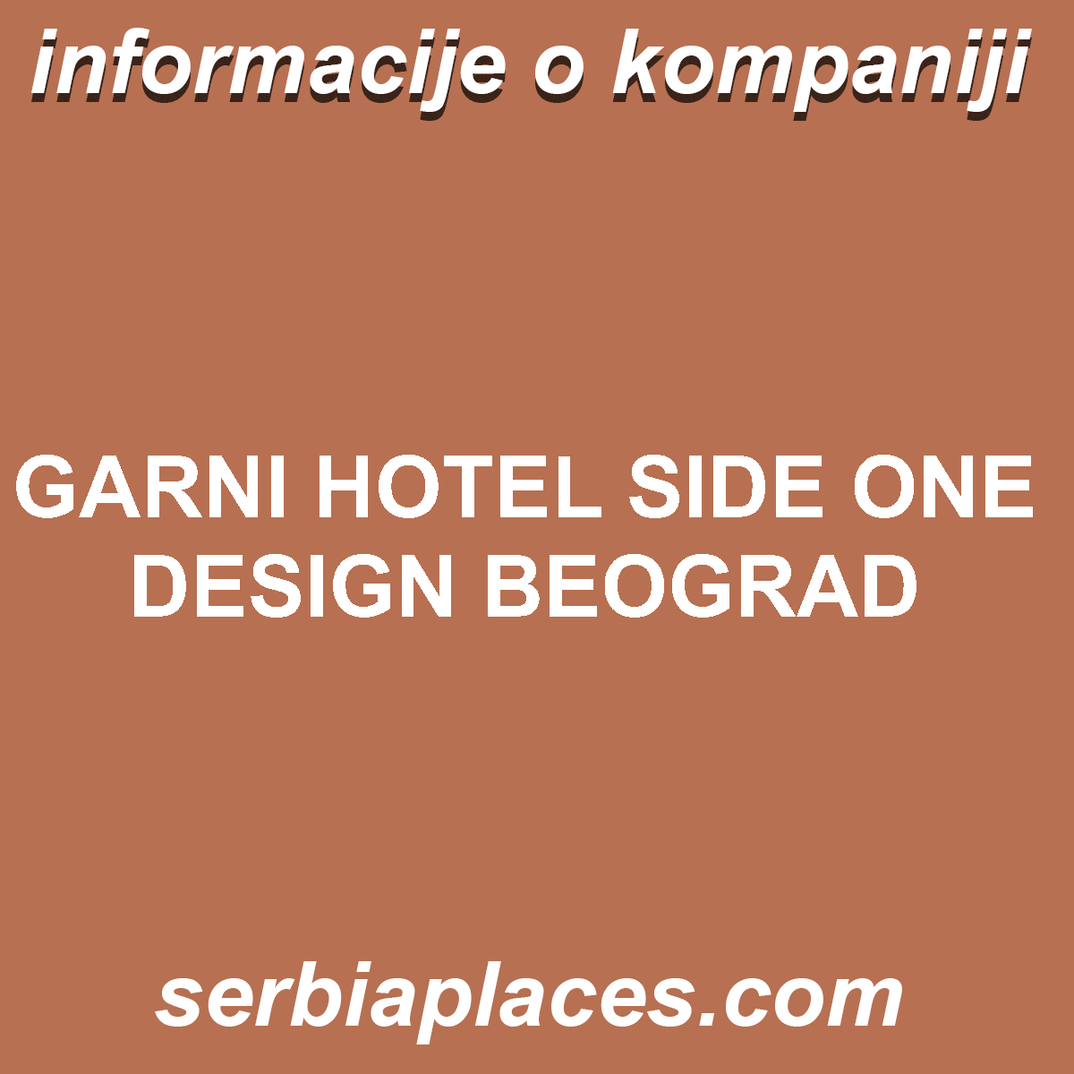 GARNI HOTEL SIDE ONE DESIGN BEOGRAD