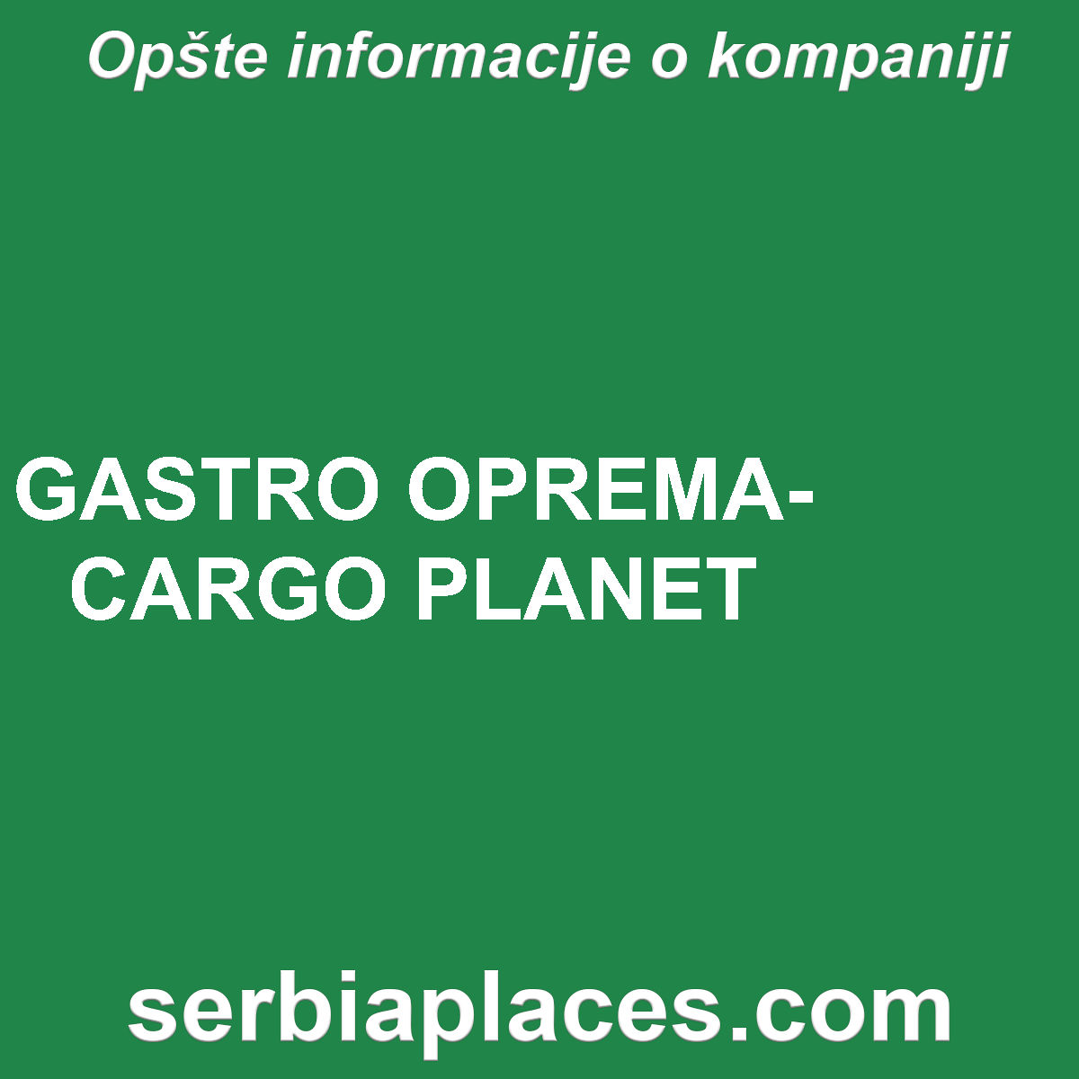 GASTRO OPREMA-CARGO PLANET
