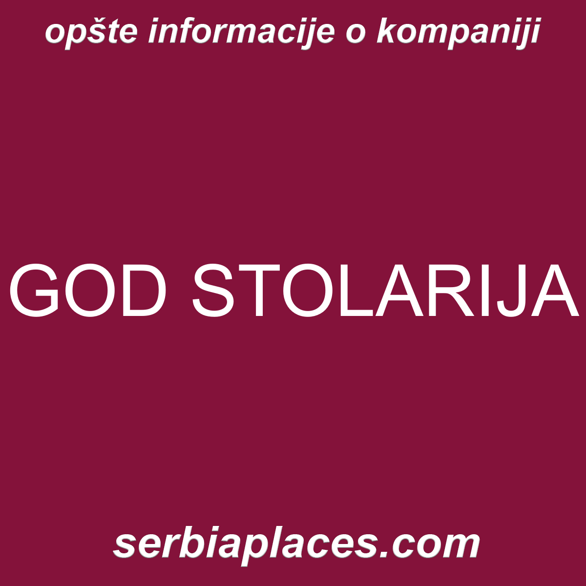 GOD STOLARIJA
