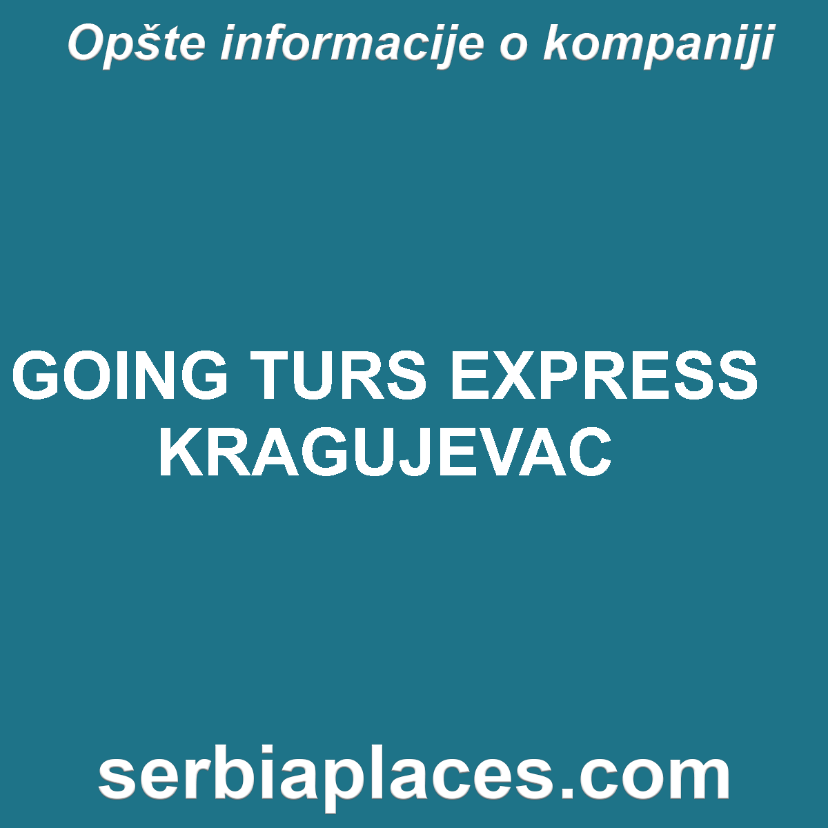 GOING TURS EXPRESS KRAGUJEVAC