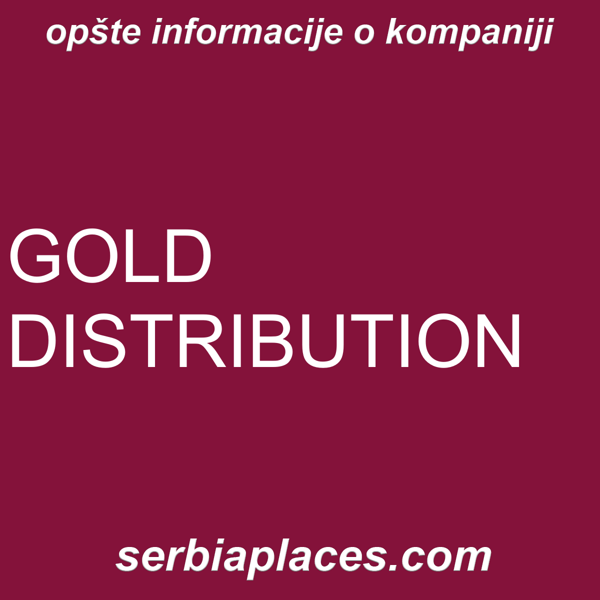GOLD DISTRIBUTION
